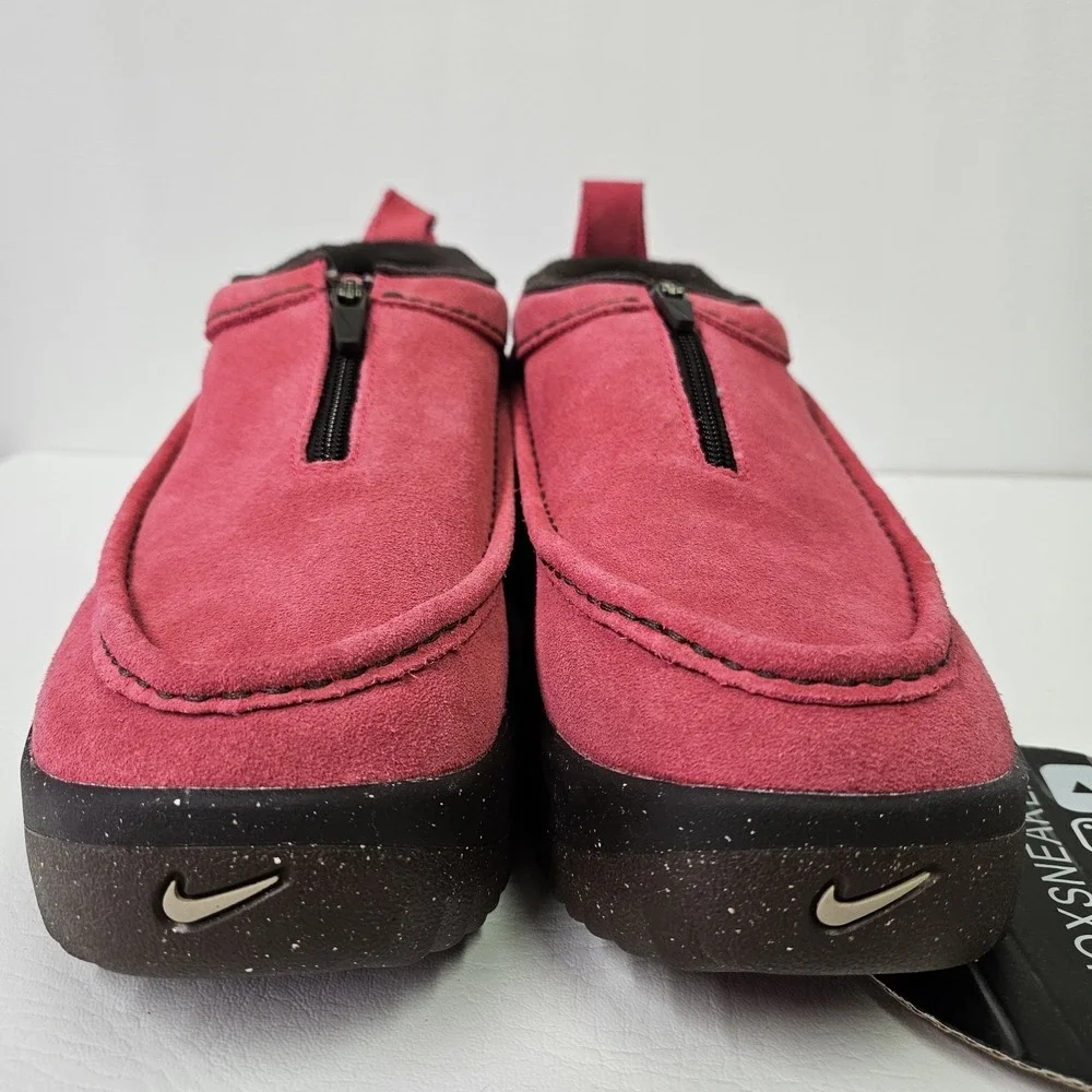 Nike ACG Izy Suede Zipper Rush Pink Black Moccasin FV4317 600 Men's Size 9.5